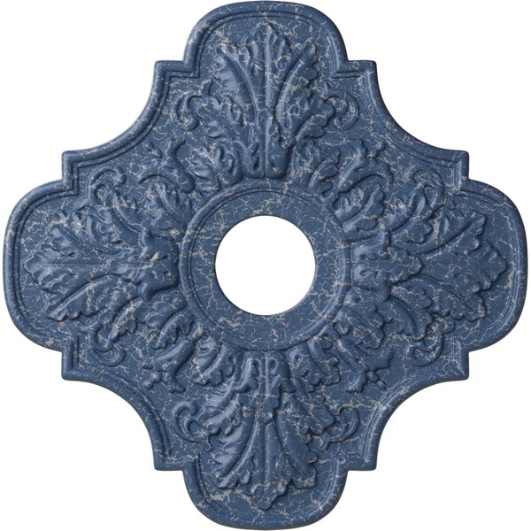 Ekena Millwork Peralta Ceiling Medallion (Canopies up to 4 5/8"), 17 3/4"OD x 3 1/8"ID x 1"P, Americana Crackle CM17PEAMC - main
